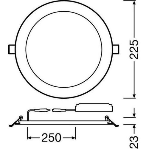 LED podhledové svítidlo LEDVANCE Slim Value 205mm 22W/3000K teplá bílá (obrázek 3)