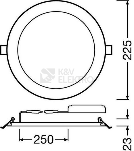 Obrázek produktu LED podhledové svítidlo LEDVANCE Slim Value 205mm 22W/3000K teplá bílá 2