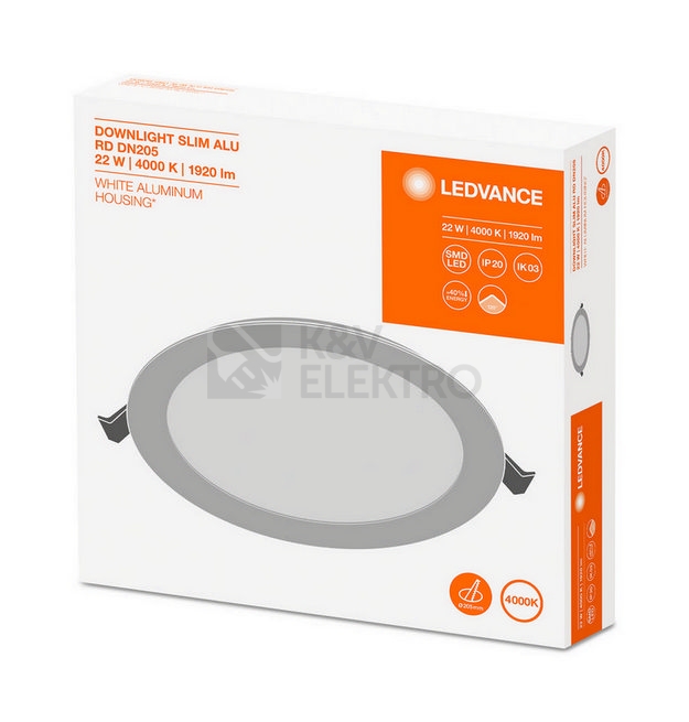 Obrázek produktu LED podhledové svítidlo LEDVANCE Slim Value 205mm 22W/4000K neutrální bílá 1