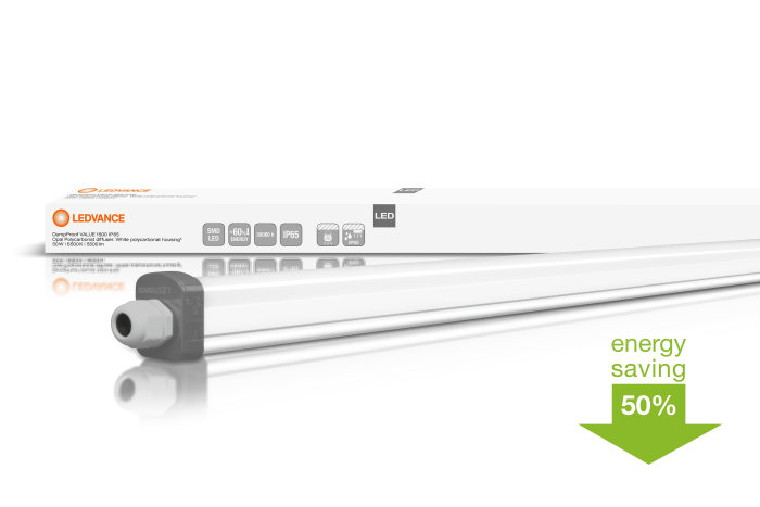 Zářivka LEDVANCE Damp Proof Slim Value 1200mm 36W/6500K studená bílá IP65