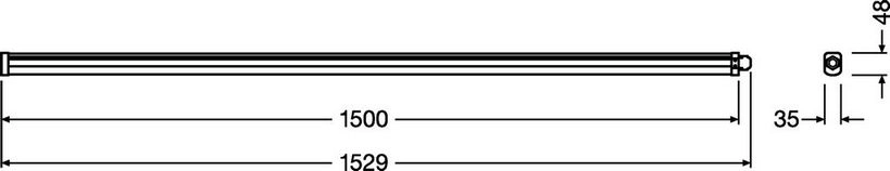 Zářivka LEDVANCE Damp Proof Slim Value 1500mm 50W/4000K neutrální bílá IP65 (obrázek 5)