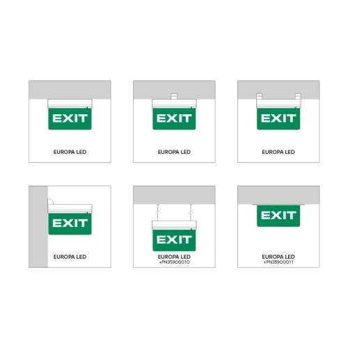 Nouzové svítidlo EUROPA LED KOMPLET s piktogramem šipka nahoru Panlux PN35200003 (obrázek 4)
