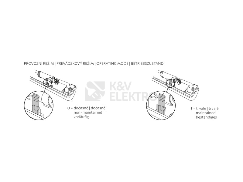 Obrázek produktu Nouzové svítidlo EUROPA LED KOMPLET s piktogramem šipka nahoru Panlux PN35200003 4