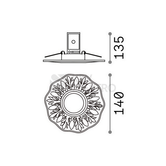 Obrázek produktu Zápustné bodové svítidlo Ideal LUX Polka 1x50W GU10 115597 2