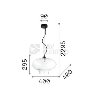 Obrázek produktu Závěsné stropní svítidlo Ideal LUX Bistro 1x60W E27 120904 1