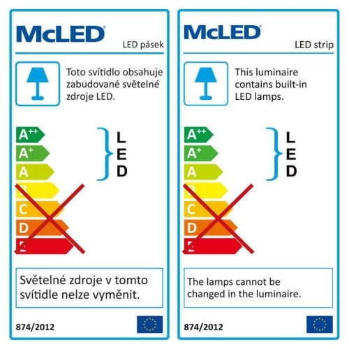 LED pásek McLED 12V studená bílá š=8mm IP20 4,8W/m 60LED/m SMD3528 ML-121.206.60.2 (obrázek 4)