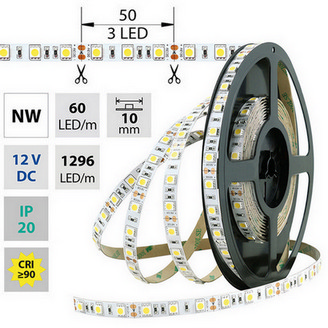 LED pásek McLED 12V neutrální bílá š=10mm IP20 14,4W/m 60LED/m SMD5050 ML-121.665.60.2