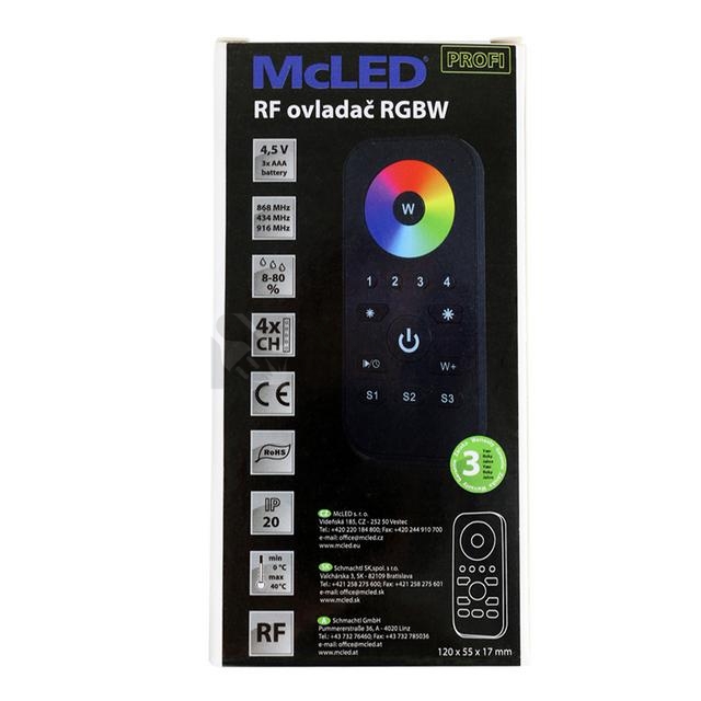 Obrázek produktu  RF ovladač McLED RGBW ML-910.542.22.0 4 kanály 3