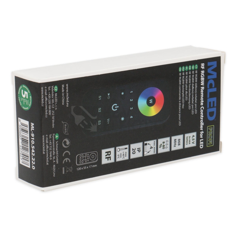 Obrázek produktu  RF ovladač McLED RGBW ML-910.542.22.0 4 kanály 6