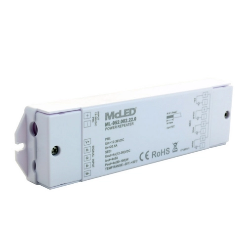 Zesilovač signálu RGBW McLED ML-952.002.22.0 4 kanály 4x5A 12-36V (obrázek 3)