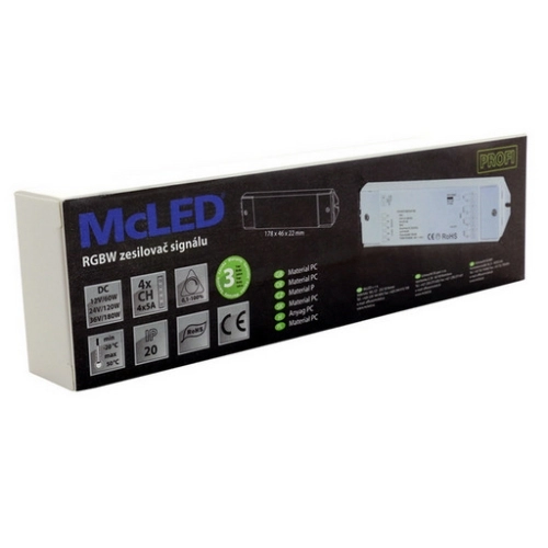 Zesilovač signálu RGBW McLED ML-952.002.22.0 4 kanály 4x5A 12-36V (obrázek 9)
