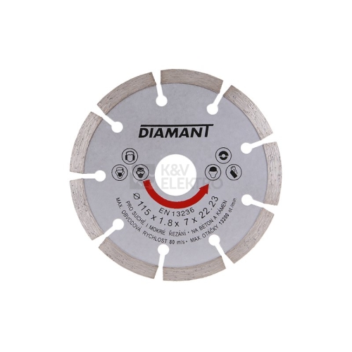  Diamantový kotouč segmentový 115/22,2mm 556861