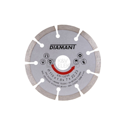  Diamantový kotouč segmentový 115/22,2mm 556861