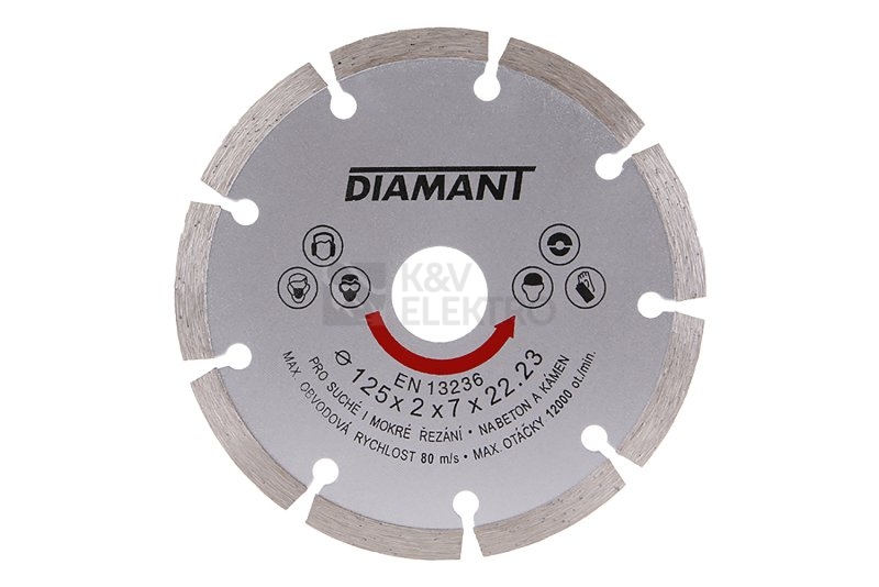 Obrázek produktu  Diamantový kotouč segmentový 125/22,2mm 556863 0