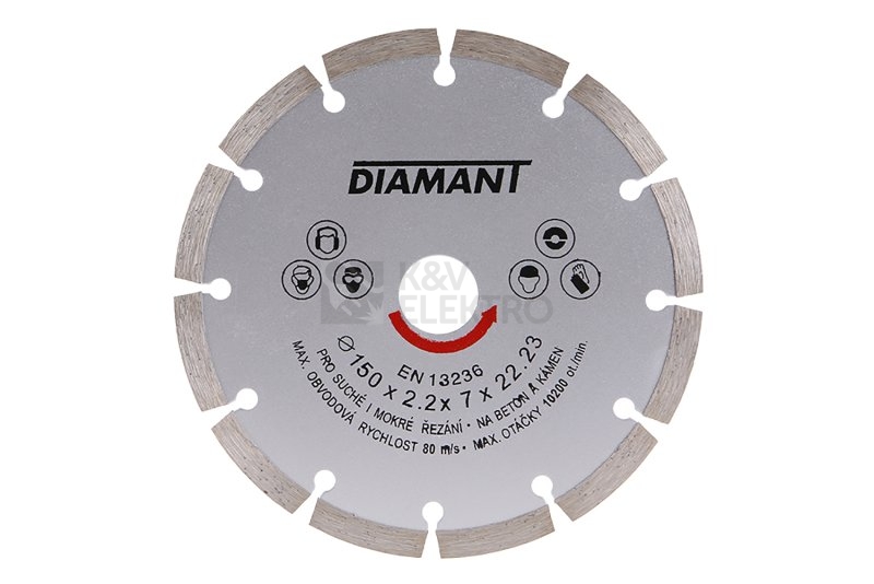 Obrázek produktu  Diamantový kotouč segmentový 150/22,2mm 556865 0