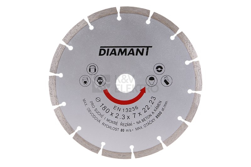 Obrázek produktu  Diamantový kotouč segmentový 180/22,2mm 556867 0