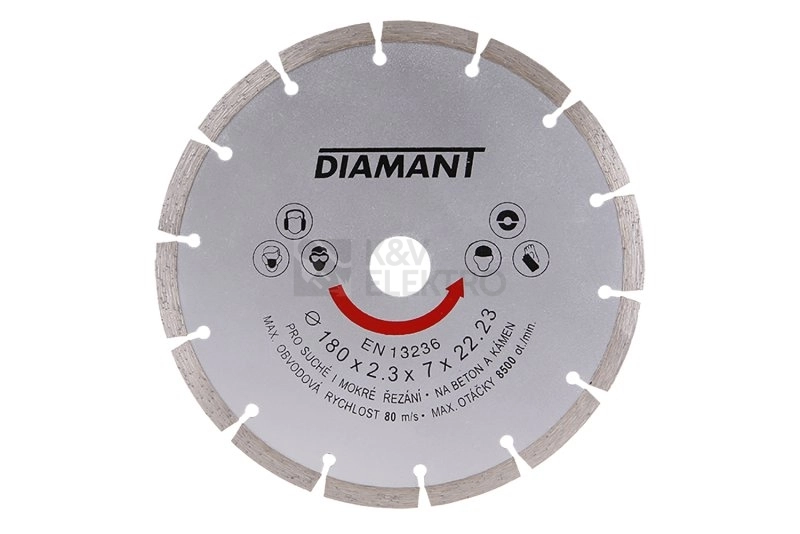Obrázek produktu Diamantový kotouč segmentový 180/22,2mm 556867 0