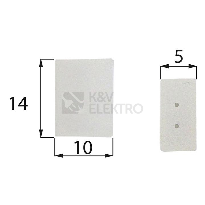 Obrázek produktu Plastová koncovka LED pásky IP68 10mm PCB s otvory McLED ML-110.010.60.1 0