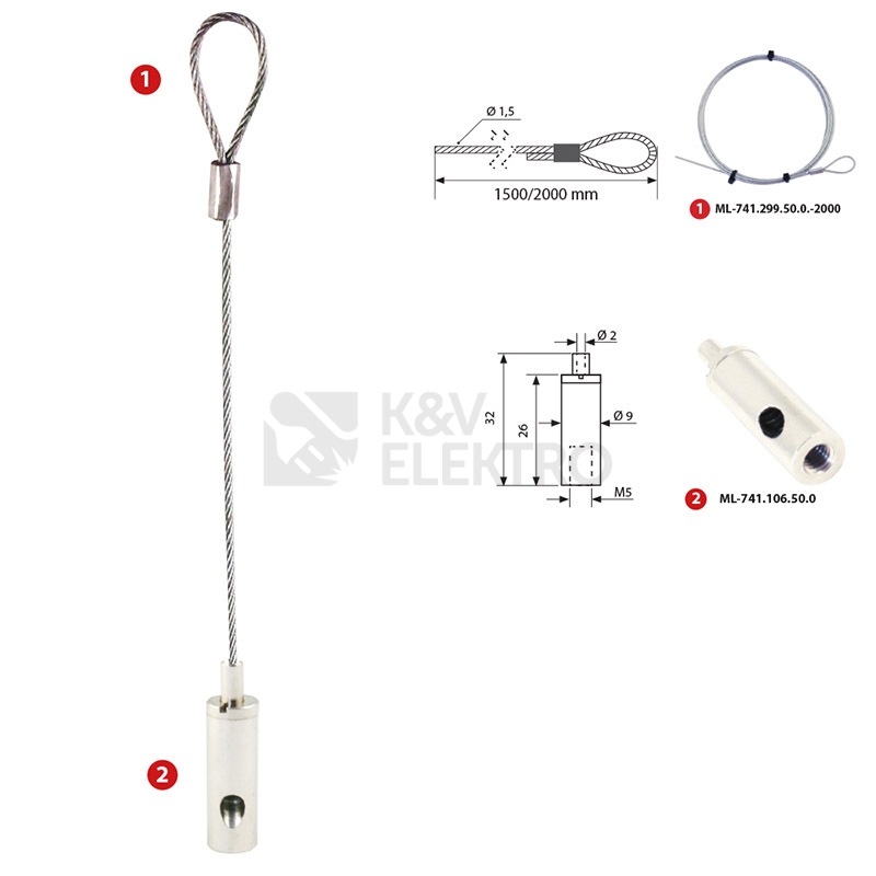 Obrázek produktu Sada k zavěšení McLED 3GA ML-741.670.50.1 1