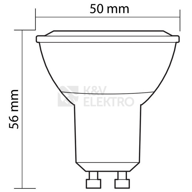 Obrázek produktu  LED žárovka GU10 McLED 4,6W (35W) neutrální bílá (4000K), reflektor 100° ML-312.149.87.0 6