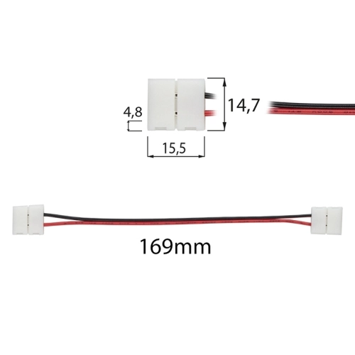 Spojovací konektor McLED pro jednobarevné 10mm LED pásky 169mm ML-331.012.89.0 (obrázek 3)