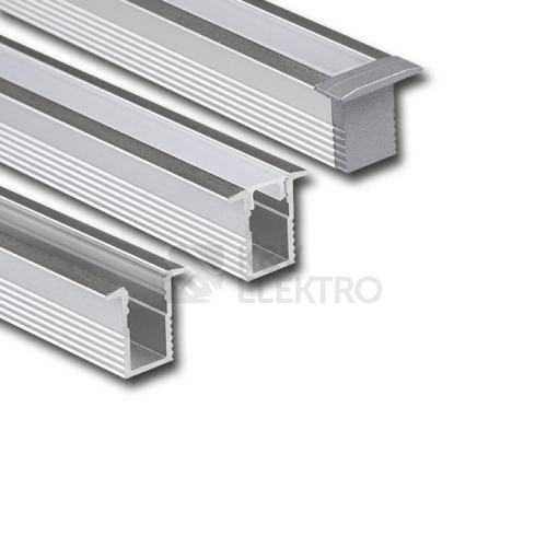 Vestavný hliníkový profil McLED VN 13x12mm včetně matného difuzoru 2m ML-761.029.43.2