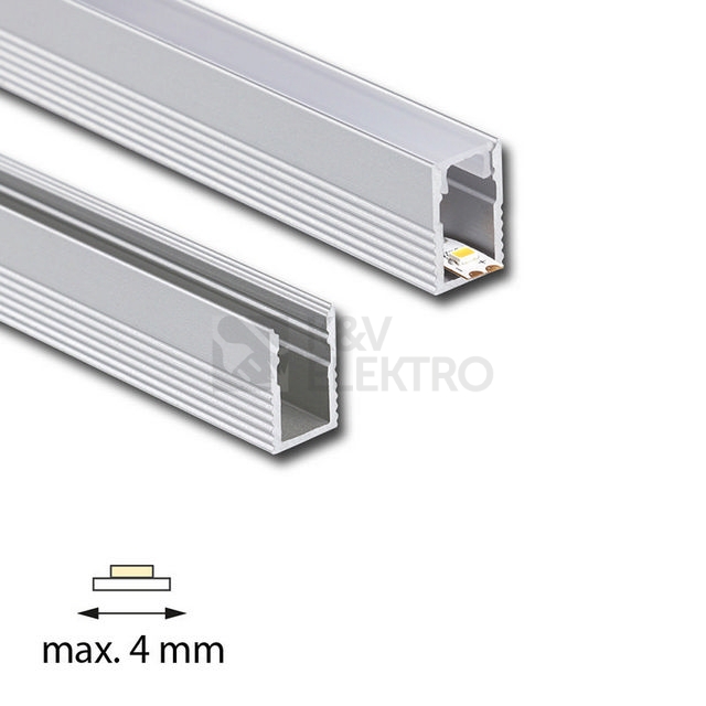 Obrázek produktu Přisazený hliníkový profil McLED PV 8x12mm matný difuzor 2m ML-761.028.43.2 2