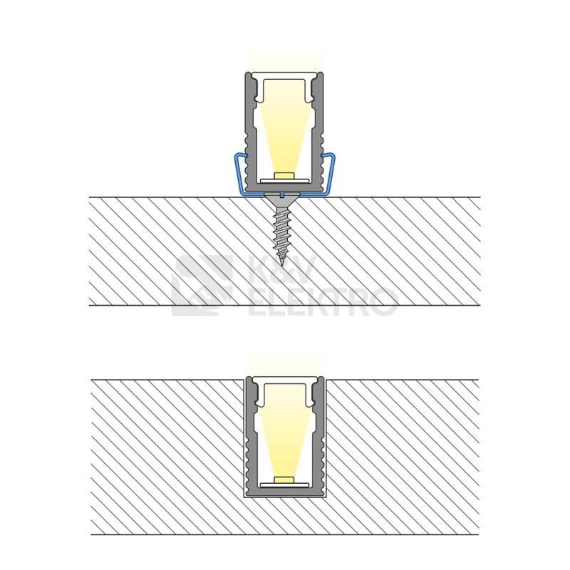 Obrázek produktu Přisazený hliníkový profil McLED PV 8x12mm matný difuzor 2m ML-761.028.43.2 2