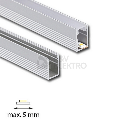 Obrázek produktu Přisazený hliníkový profil McLED PV 8x12mm matný difuzor 2m ML-761.028.43.2 5