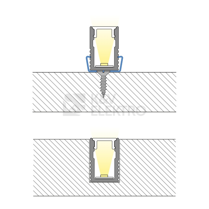 Obrázek produktu Přisazený hliníkový profil McLED PV 8x12mm matný difuzor 2m ML-761.028.43.2 6