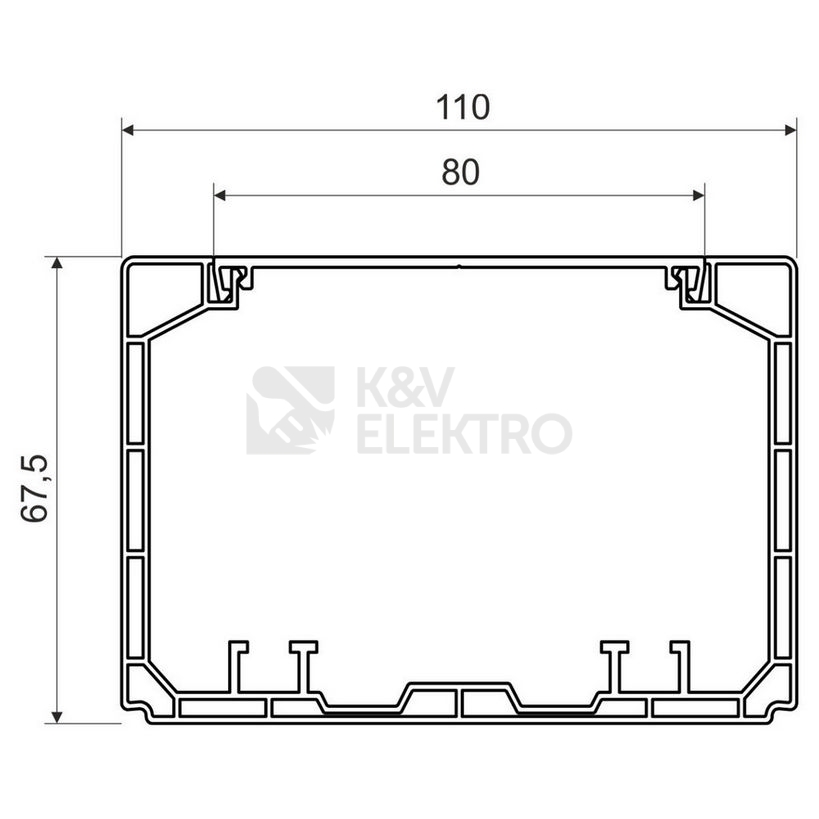 Obrázek produktu Parapetní žlab KOPOS PK 110x65 D HD 2m bílá 1