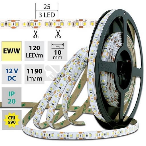 Obrázek produktu LED pásek McLED 12V teplá bílá š=10mm IP20 14W/m 120LED/m SMD2835 ML-121.367.60.2 7