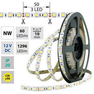 LED pásek McLED 12V neutrální bílá š=10mm IP20 14,4W/m 60LED/m SMD5050 ML-121.665.60.0