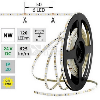 Obrázek produktu LED pásek McLED 24V neutrální bílá š=4mm IP20 7,2W/m 120LED/m SMD2216 ML-126.731.60.0 1