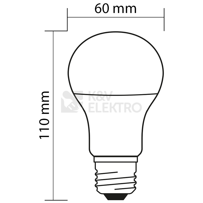 Obrázek produktu LED žárovka E27 McLED 9,5W (60W) teplá bílá (2700K) ML-321.069.87.0 4