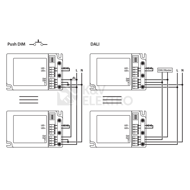 Obrázek produktu  Stmívatelný LED driver DALI 40W 700-1050mA ke svítidlům McLED Office ML-419.035.32.0 1