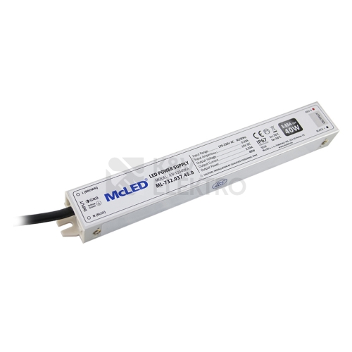 LED napájecí zdroj McLED 12VDC 3,33A 40W IP67 ML-732.037.45.0