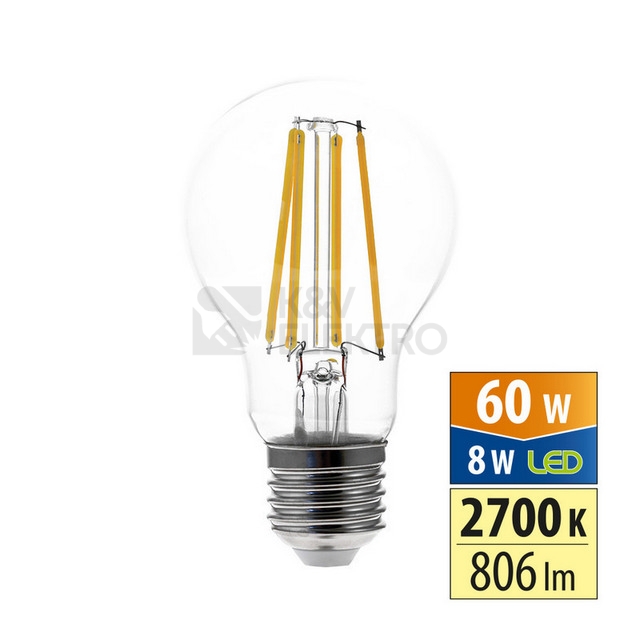Obrázek produktu LED žárovka E27 McLED 8W (60W) teplá bílá (2700K) ML-321.102.87.0 0