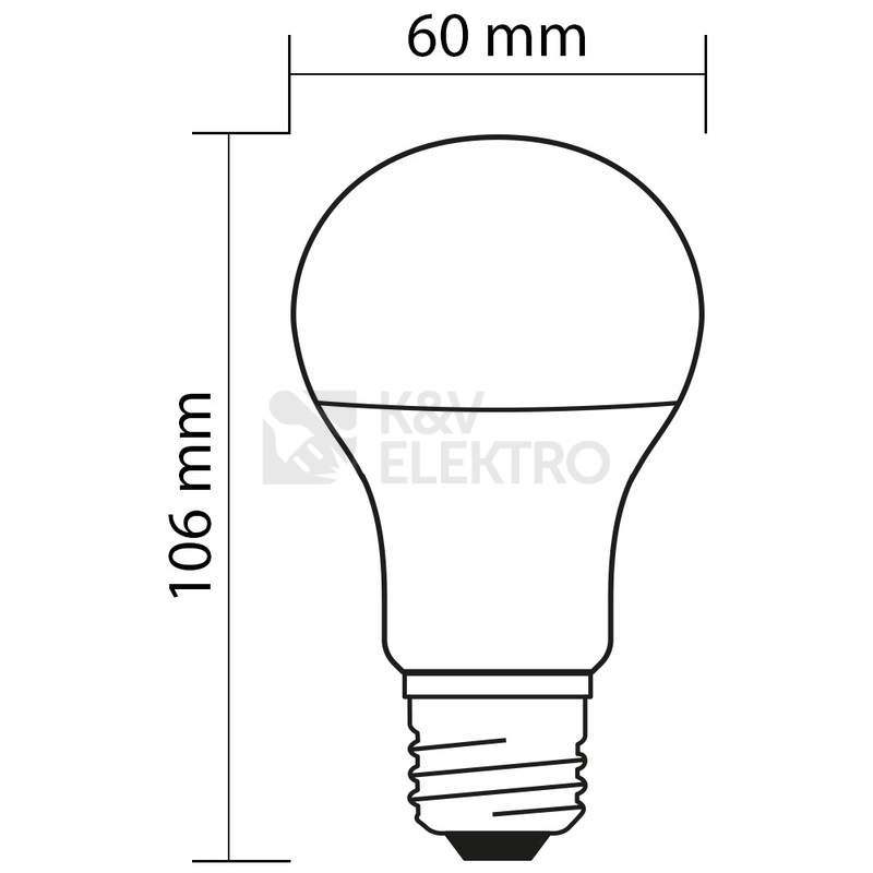 Obrázek produktu LED žárovka E27 McLED 8W (60W) teplá bílá (2700K) ML-321.102.87.0 4
