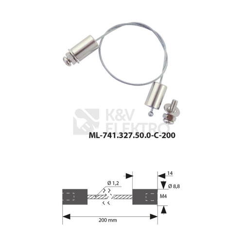  Sada k zavěšení McLED 200mm ML-741.327.50.0-C-200