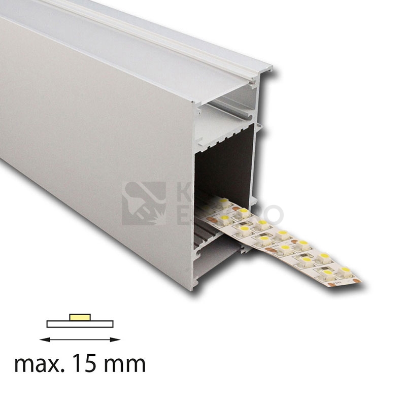 Obrázek produktu Nástěnný hliníkový profil McLED NB 42x85mm s mléčným difuzorem 2m ML-761.027.43.2 2