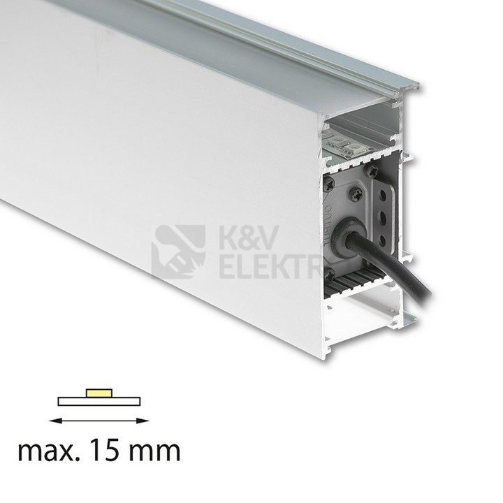 Obrázek produktu Nástěnný hliníkový profil McLED NB 42x85mm s mléčným difuzorem 2m ML-761.027.43.2 5