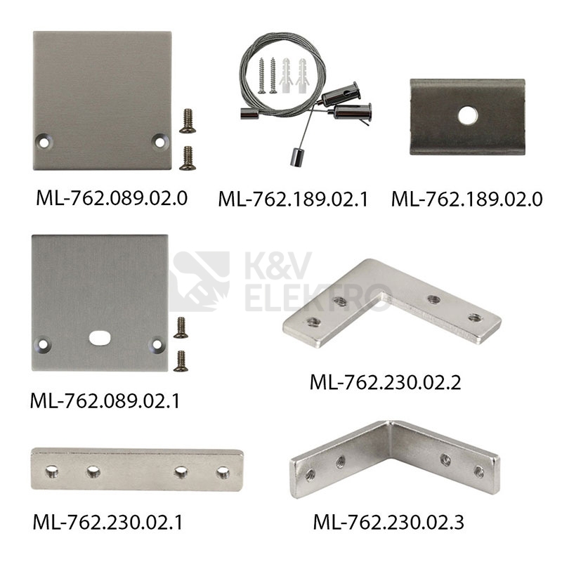 Obrázek produktu Přisazený hliníkový profil McLED PN 35x35mm s mléčným difuzorem 1m ML-761.089.02.1 2