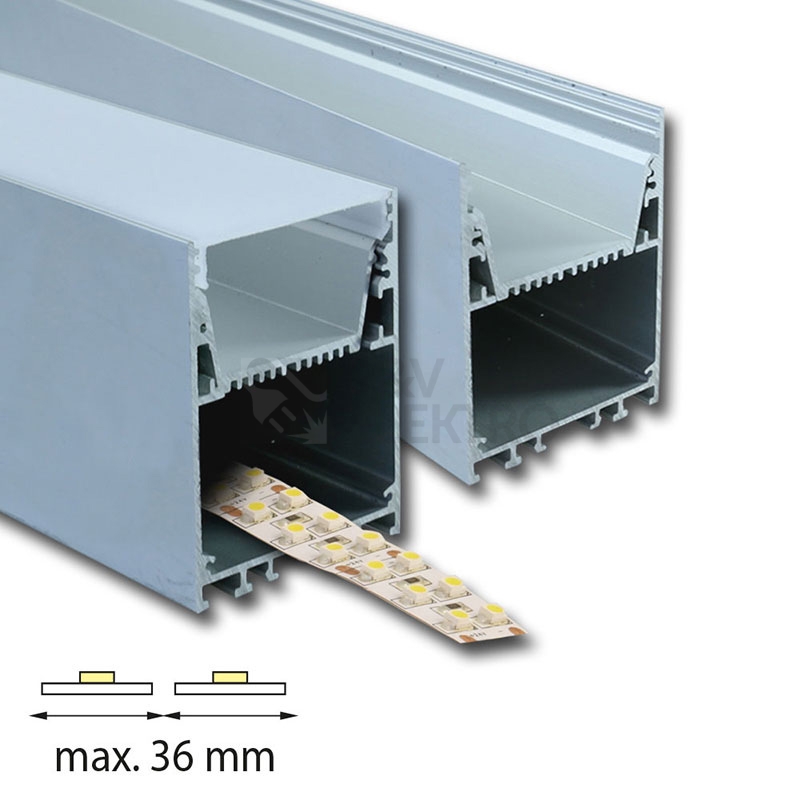 Obrázek produktu Závěsný hliníkový profil McLED ZT 55x70mm s matným difuzorem 1m ML-761.091.02.1 5