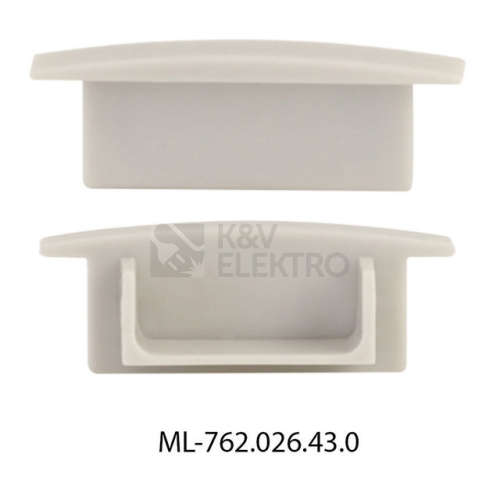 Koncovka LED profilu VD bez otvoru šedá McLED ML-762.026.43.0