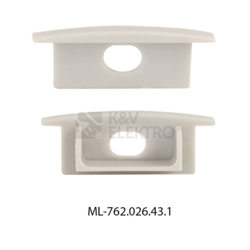 Koncovka LED profilu VD s otvorem šedá McLED ML-762.026.43.1