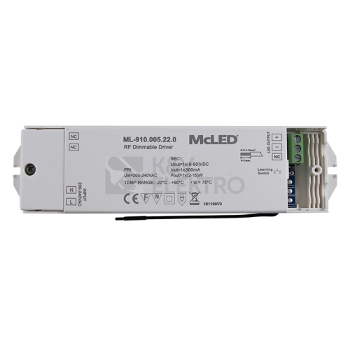 RF stmívatelný driver 300mA McLED ML-910.005.22.0