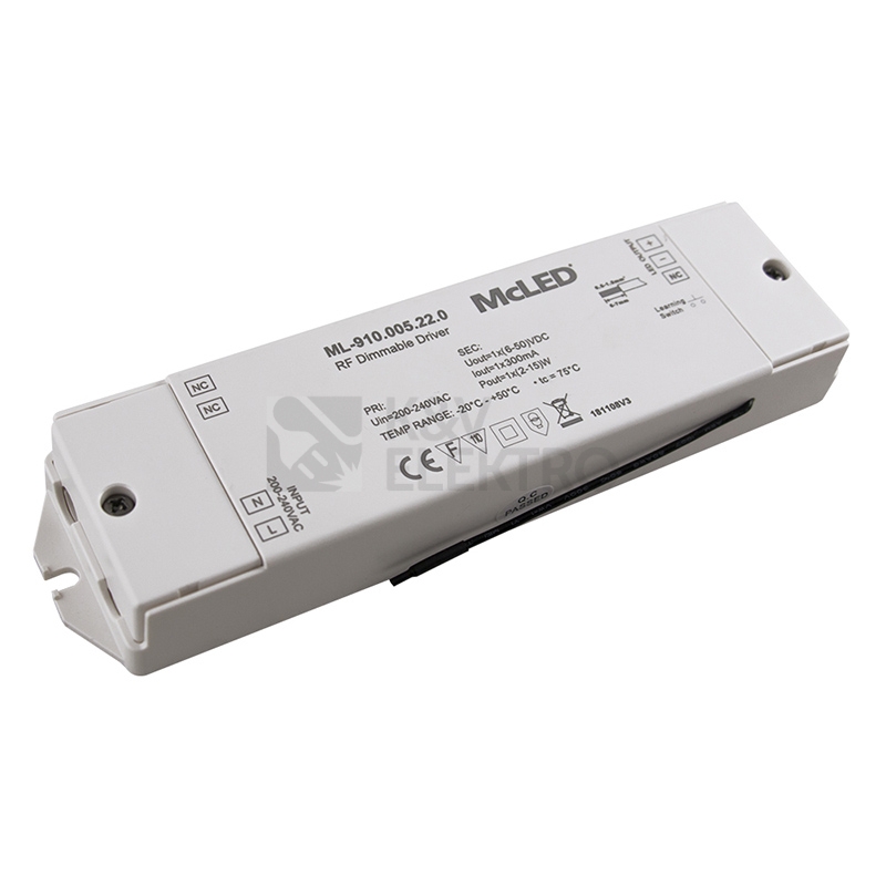 Obrázek produktu RF stmívatelný driver 300mA McLED ML-910.005.22.0 6