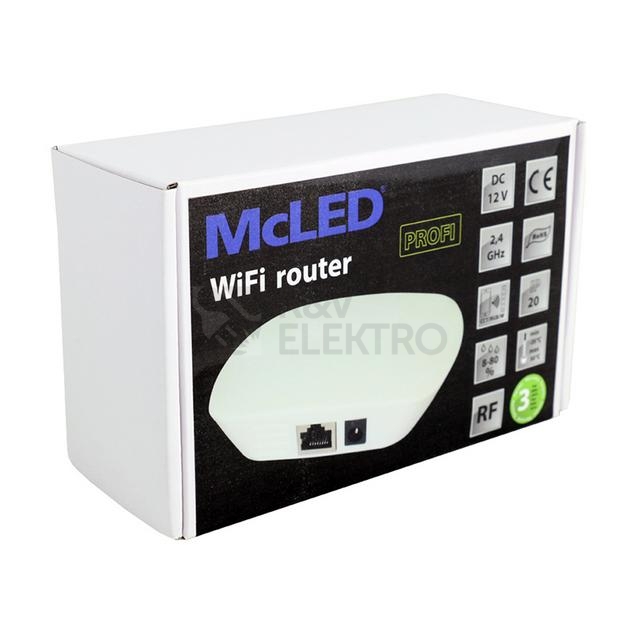 Obrázek produktu Wifi router McLED pro řízení RF a Wifi přijímačů pomocí mobilní aplikace Easylighting ML-910.101.22.0 2
