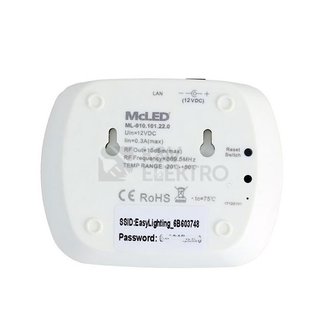 Obrázek produktu Wifi router McLED pro řízení RF a Wifi přijímačů pomocí mobilní aplikace Easylighting ML-910.101.22.0 6